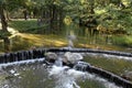 The noise of the water and the greenery around Royalty Free Stock Photo